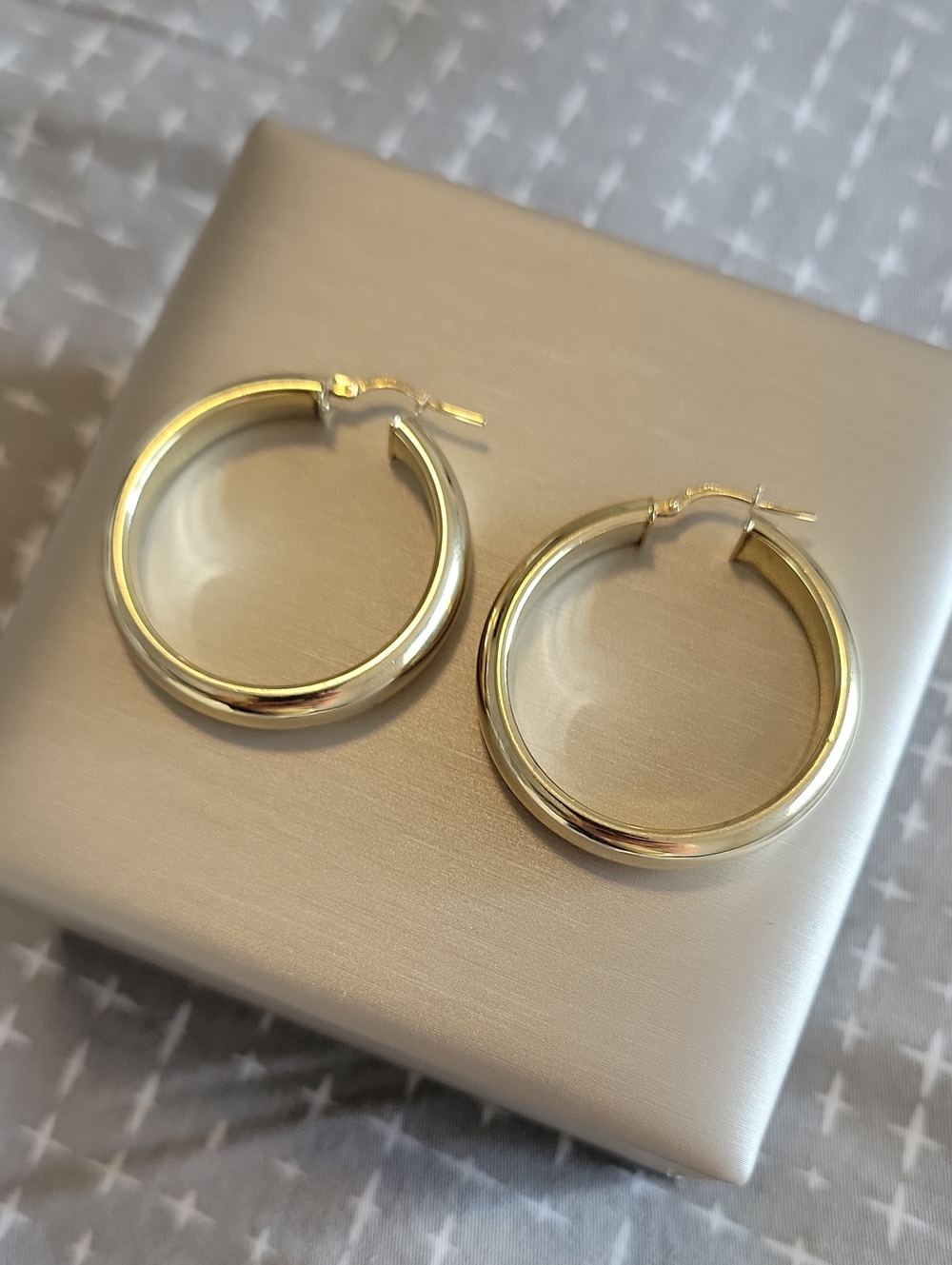 Dyedema Italy Gold Plated 925 Hoop Earrings